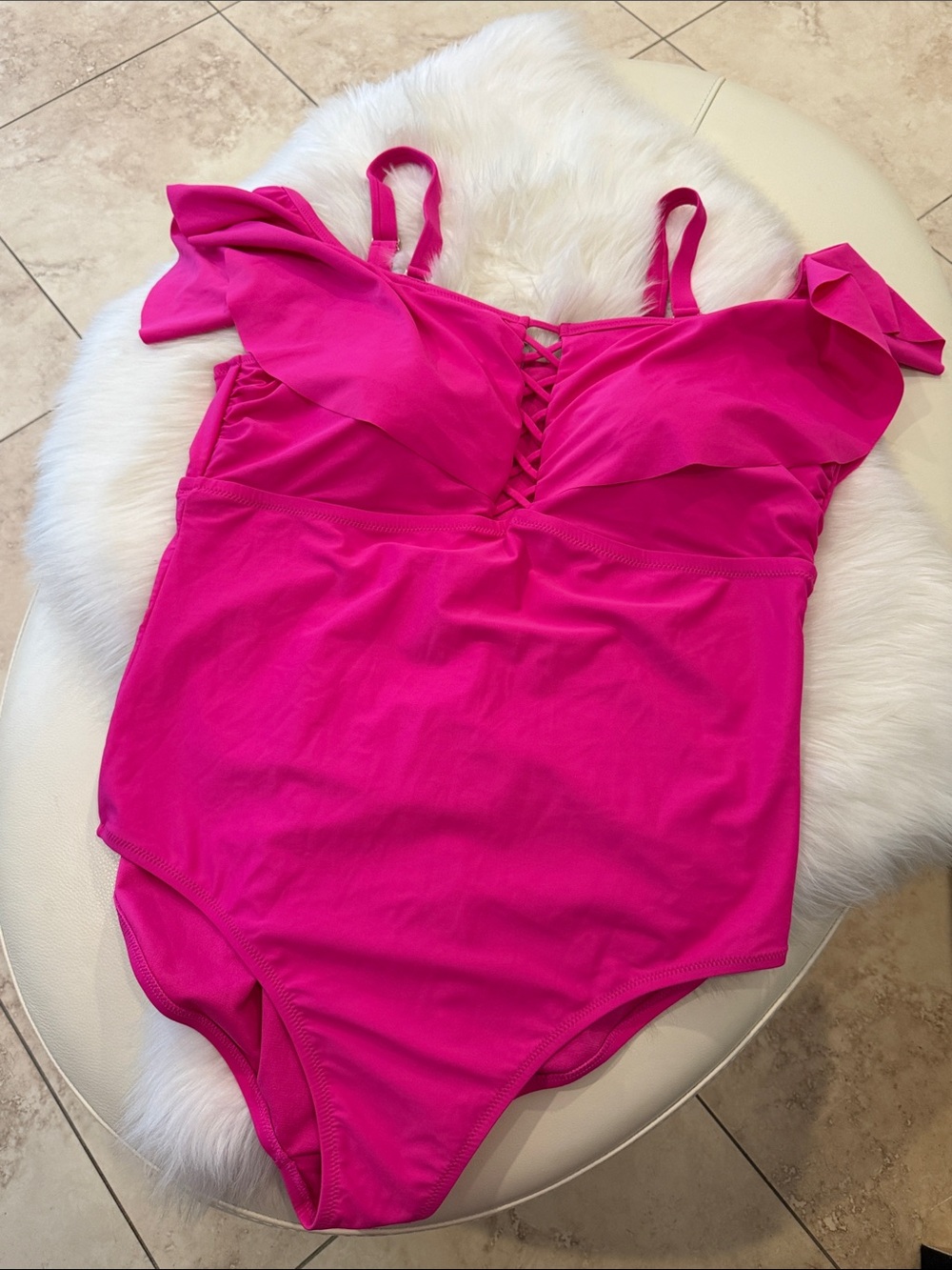 Raisins Curve Caicos One-Piece Swimsuit in Vibrant Pink size 20W nwt